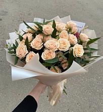 Букет Кремовые розы Латте в Новые Бурасы